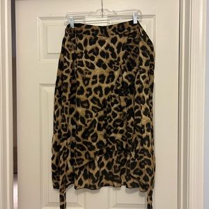 Shein Curvy Leopard Print Skirt